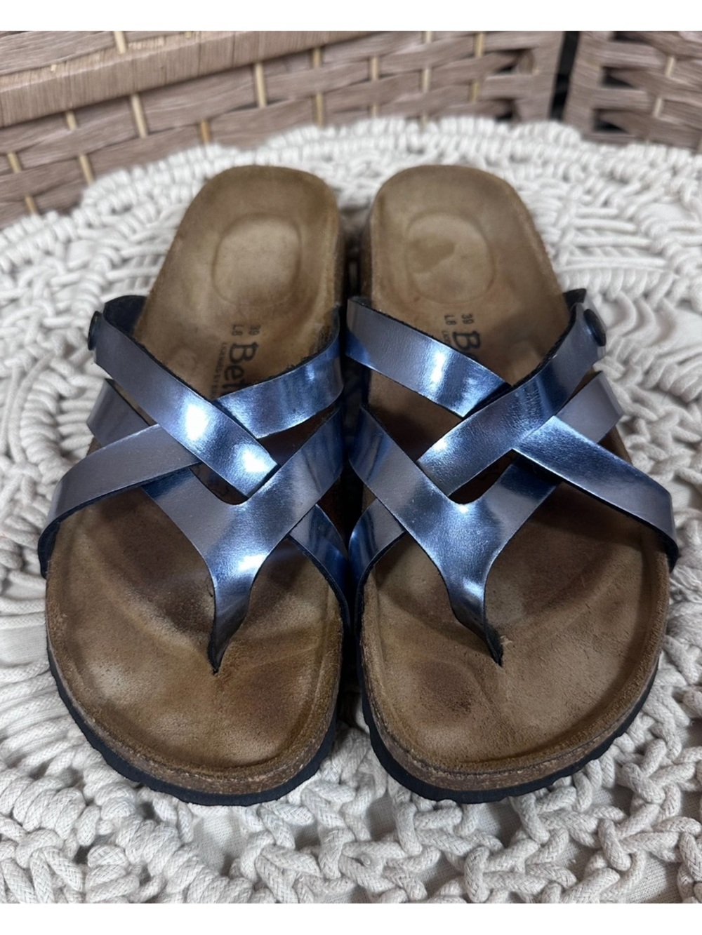 Betula by Birkenstock Vinja Strappy Sandals in Metallic - Size 39